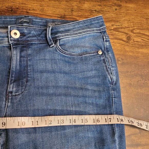 J Jill Jeans Sz 8 Authentic Slim Ankle Mid Rise Comfort Stretch Medium Dark Wash - Picture 6 of 10